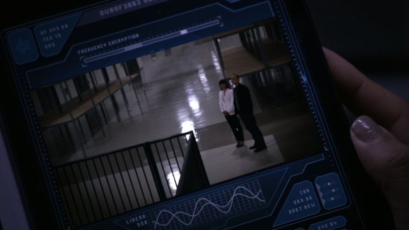 Interior of Endotex Labs on computer screen as seen from DWARF drone.