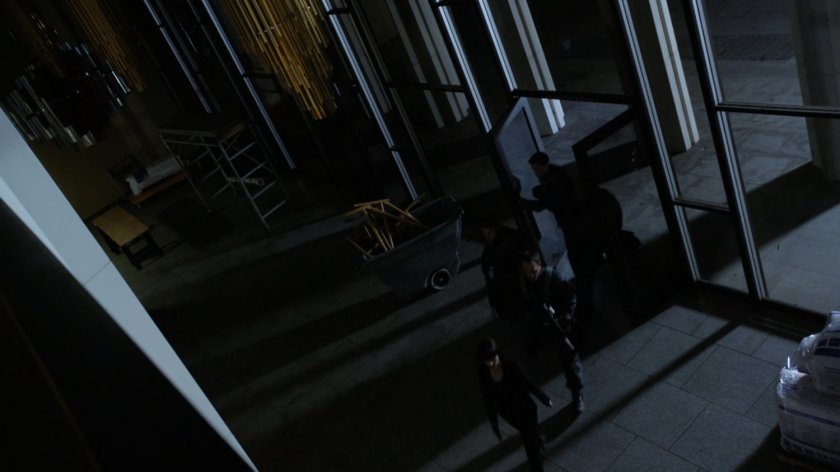 Members of the ATCU and SHIELD entering Culver University Old Administration Building.