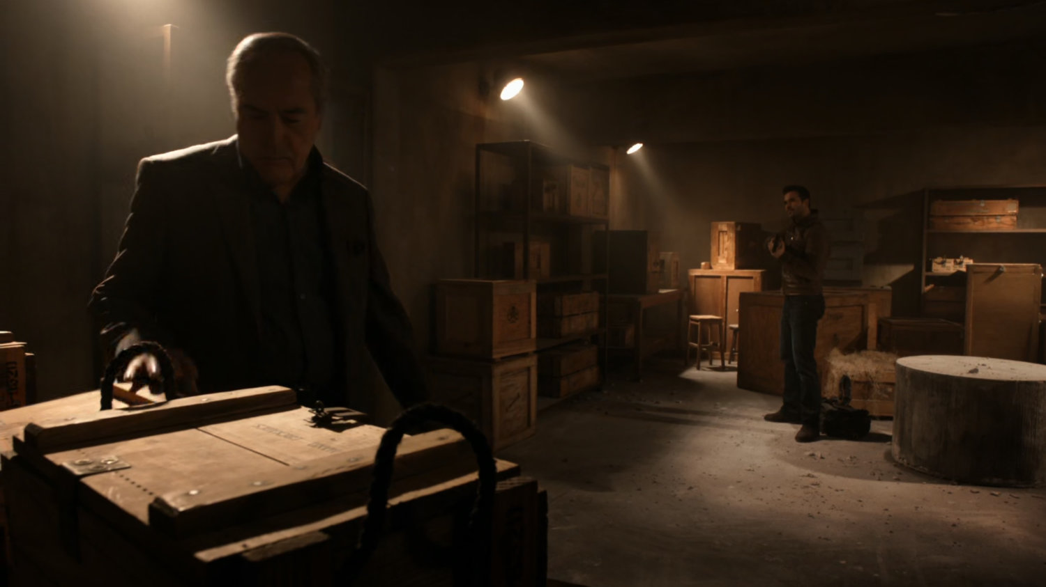Ward and Malick inside of the Von Strucker vault in Zepkow, Germany.