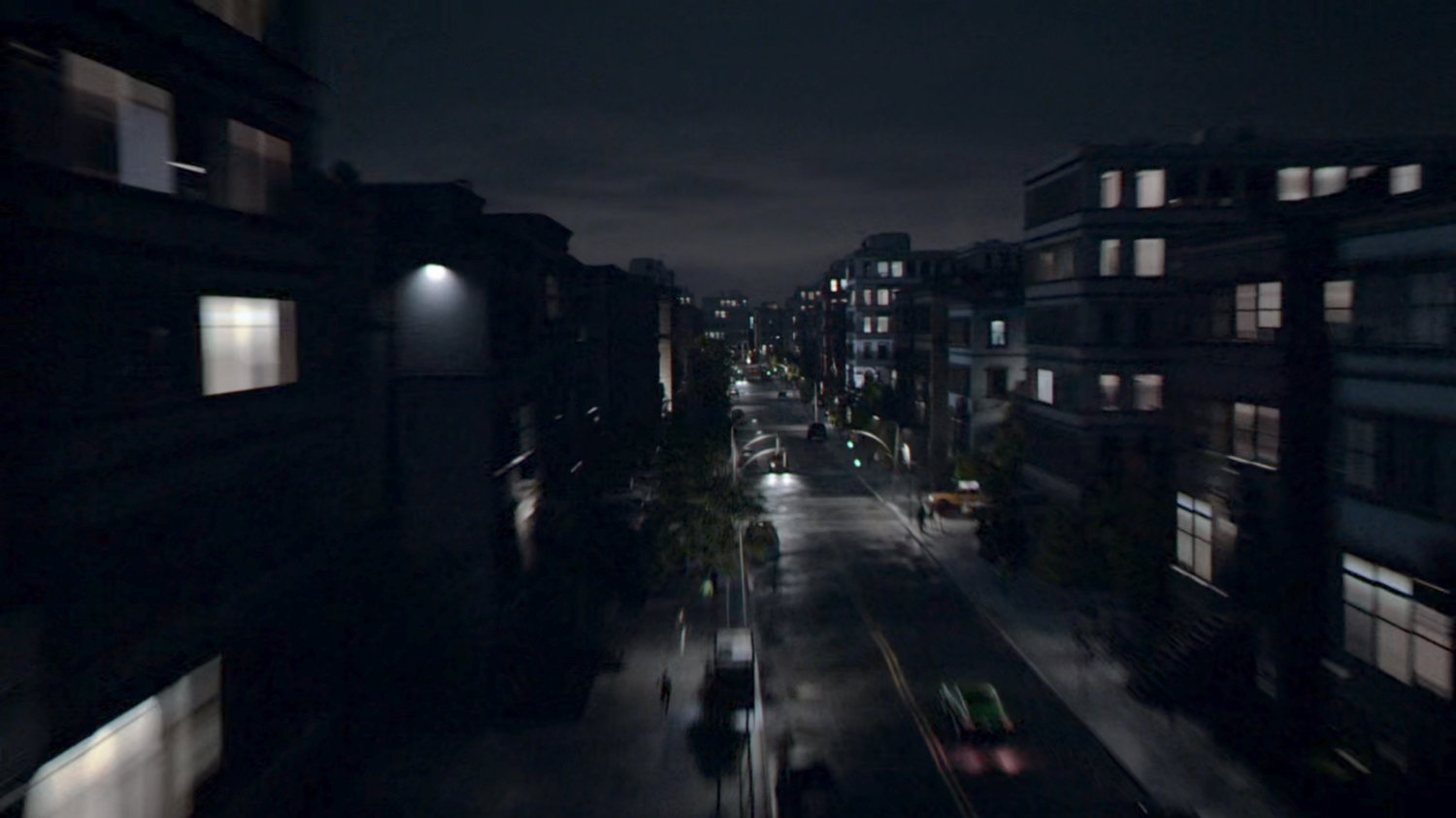 Racing above a Washington DC street.