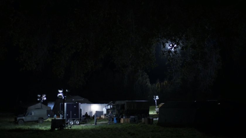 HYDRA base outside castle in England.