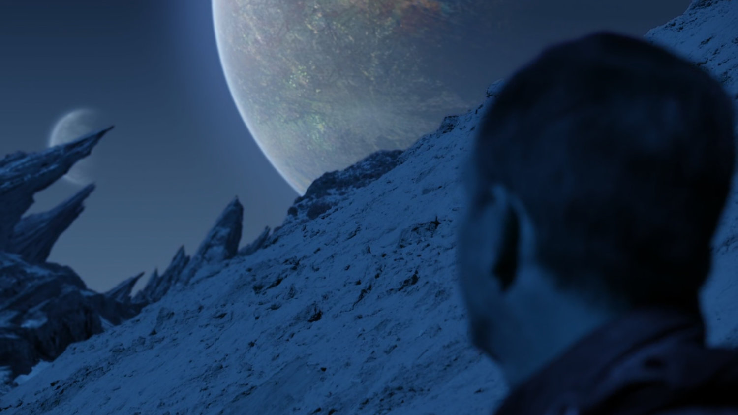 Coulson looking at the sky on Maveth.