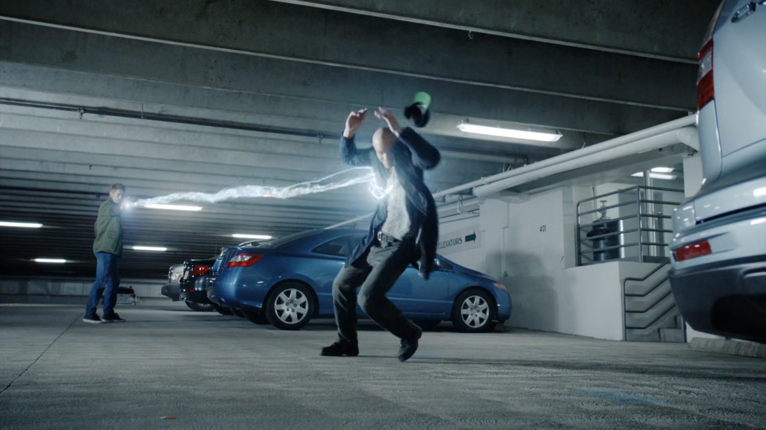 Lincoln zaps Creel in parking garage.