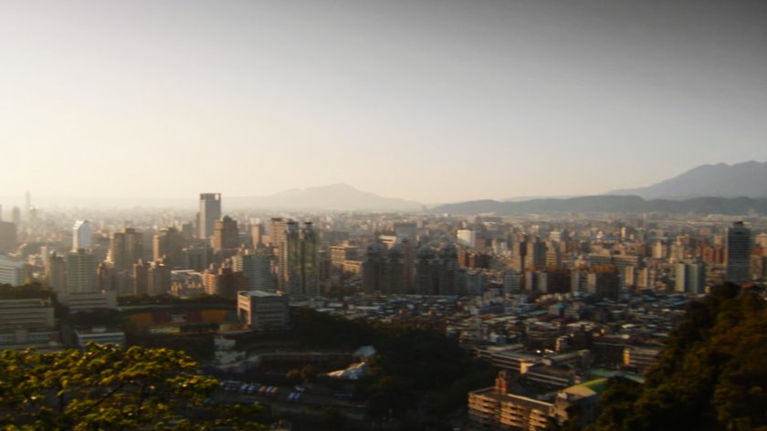 Aerial view of Taipei City.
