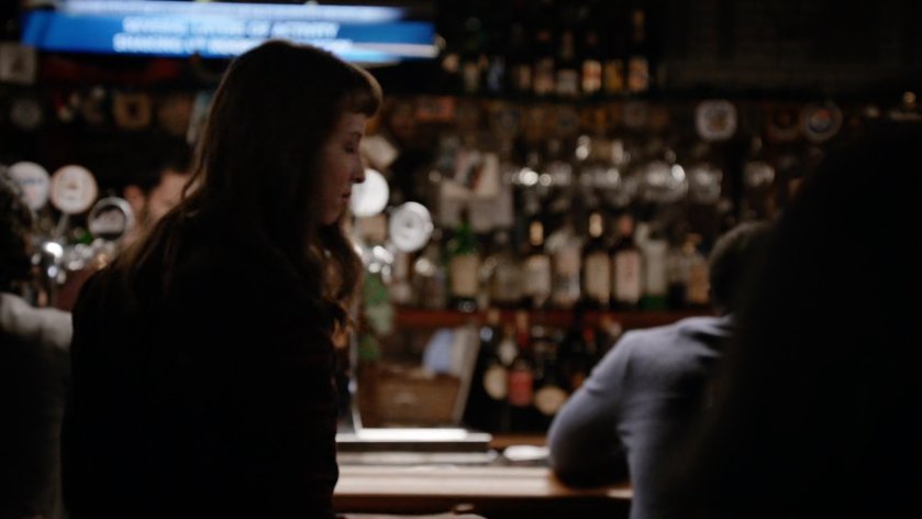 Waitress at the bar inside Teddy's Bar.