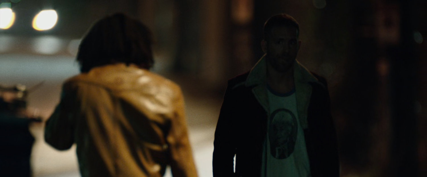 Wade Wilson in a dark alley outside Sister Margaret's.