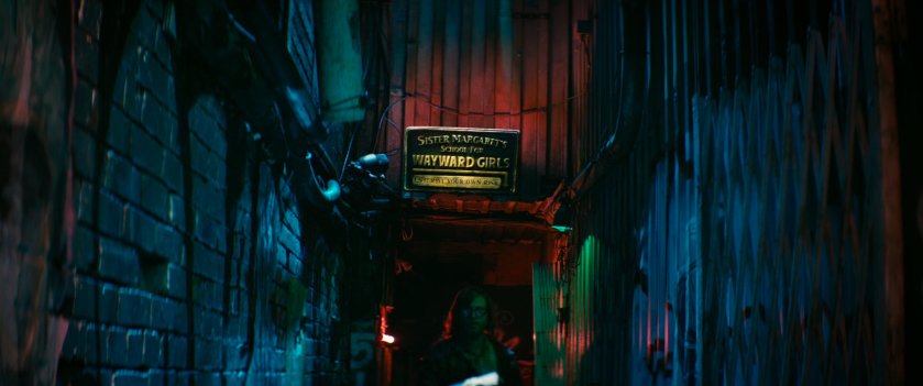 Weasel standing in the doorway of Sister Margaret's bar.