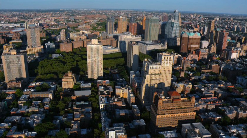 Aerial of Dyker Heights, New York.