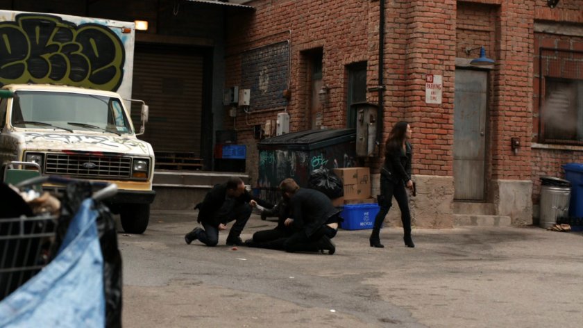 SHIELD Agents in Dyker Heights alley.