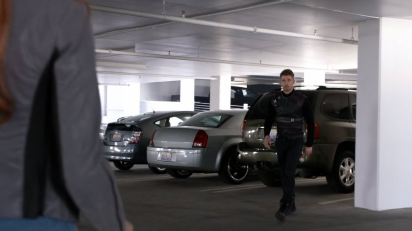 Lincoln in Illinois parking structure.