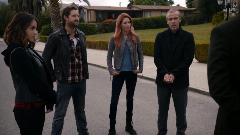 Daisy, James, Alisha, and Radcliffe on a street in Union City.