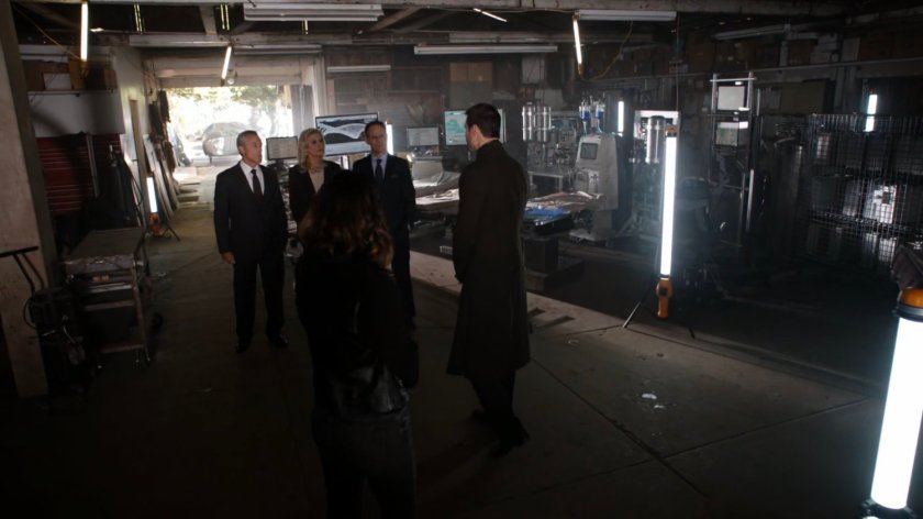 Hive and three members of HYDRA in Union City garage.