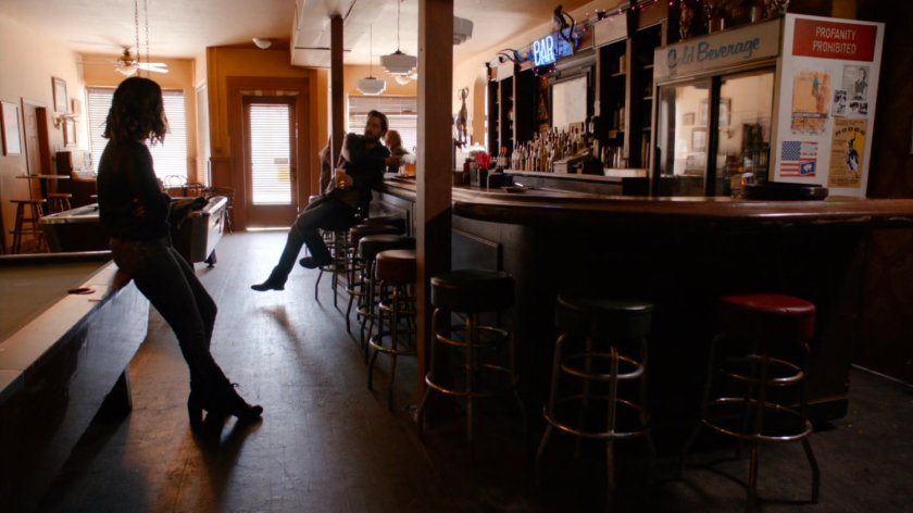 Daisy and James in the Union City bar.