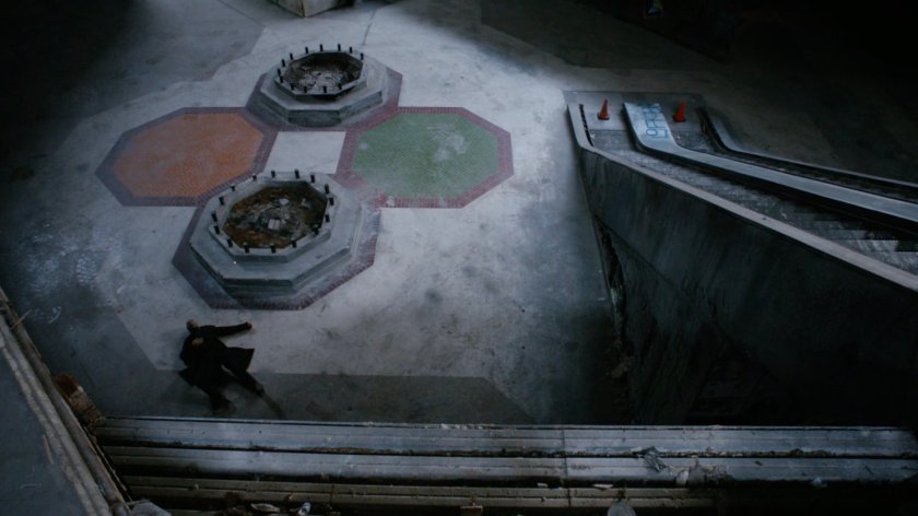 Hive laying on ground in abandoned mall.