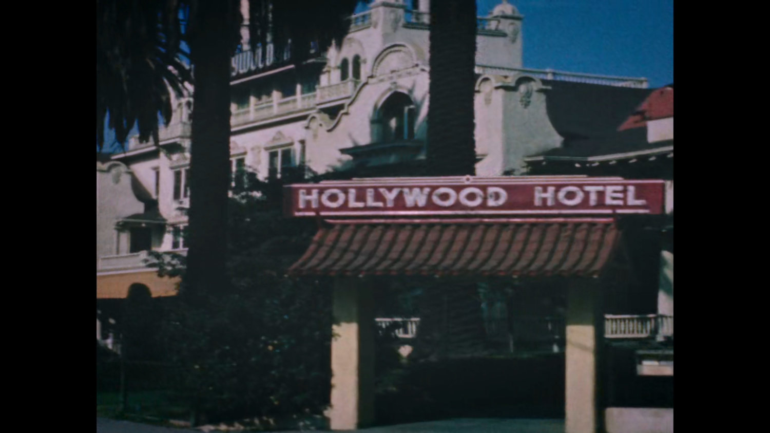 Vintage newsreel of the Hollywood Hotel.