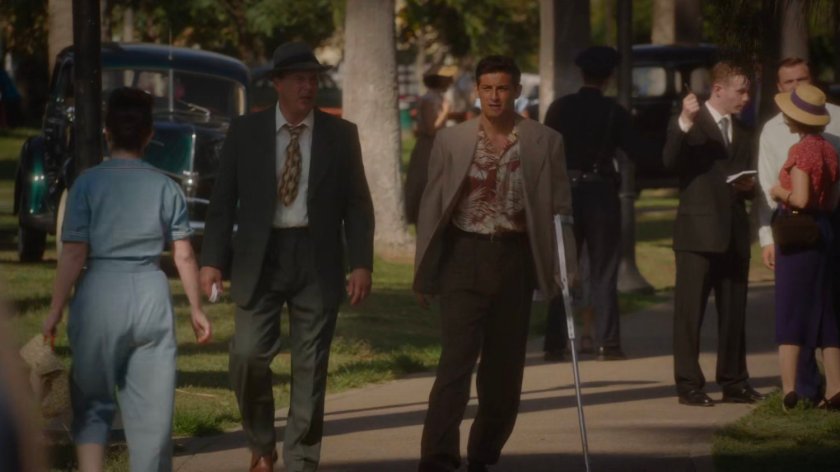 Detective Henry and Chief Daniel Sousa walk through Echo Park.