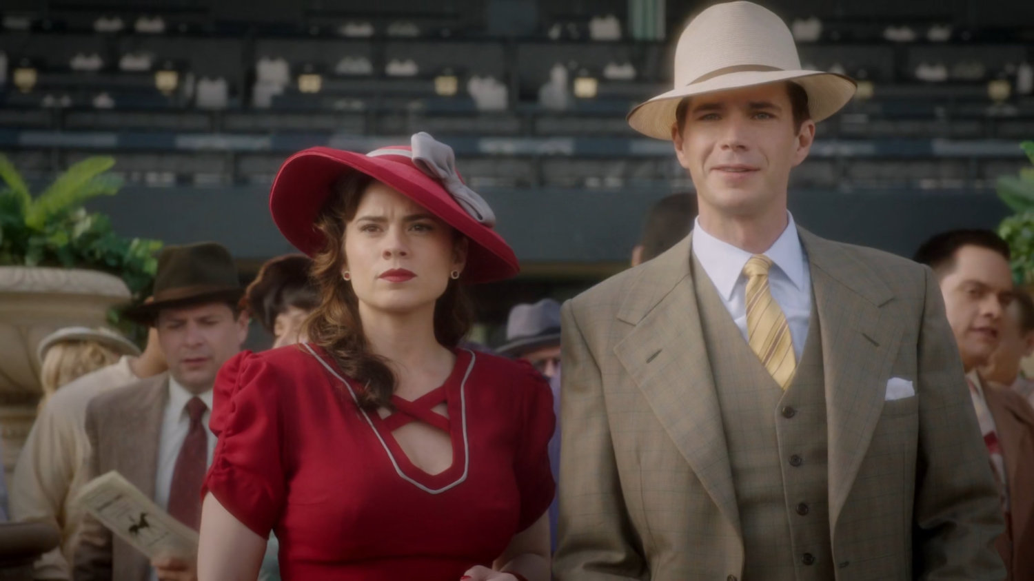 Peggy and Jarvis at Santa Anita racetrack.
