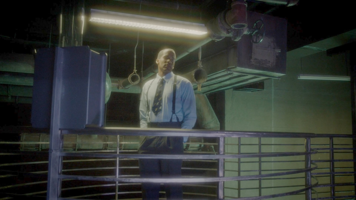 Jason Wilkes on a catwalk in Isodyne Energy.