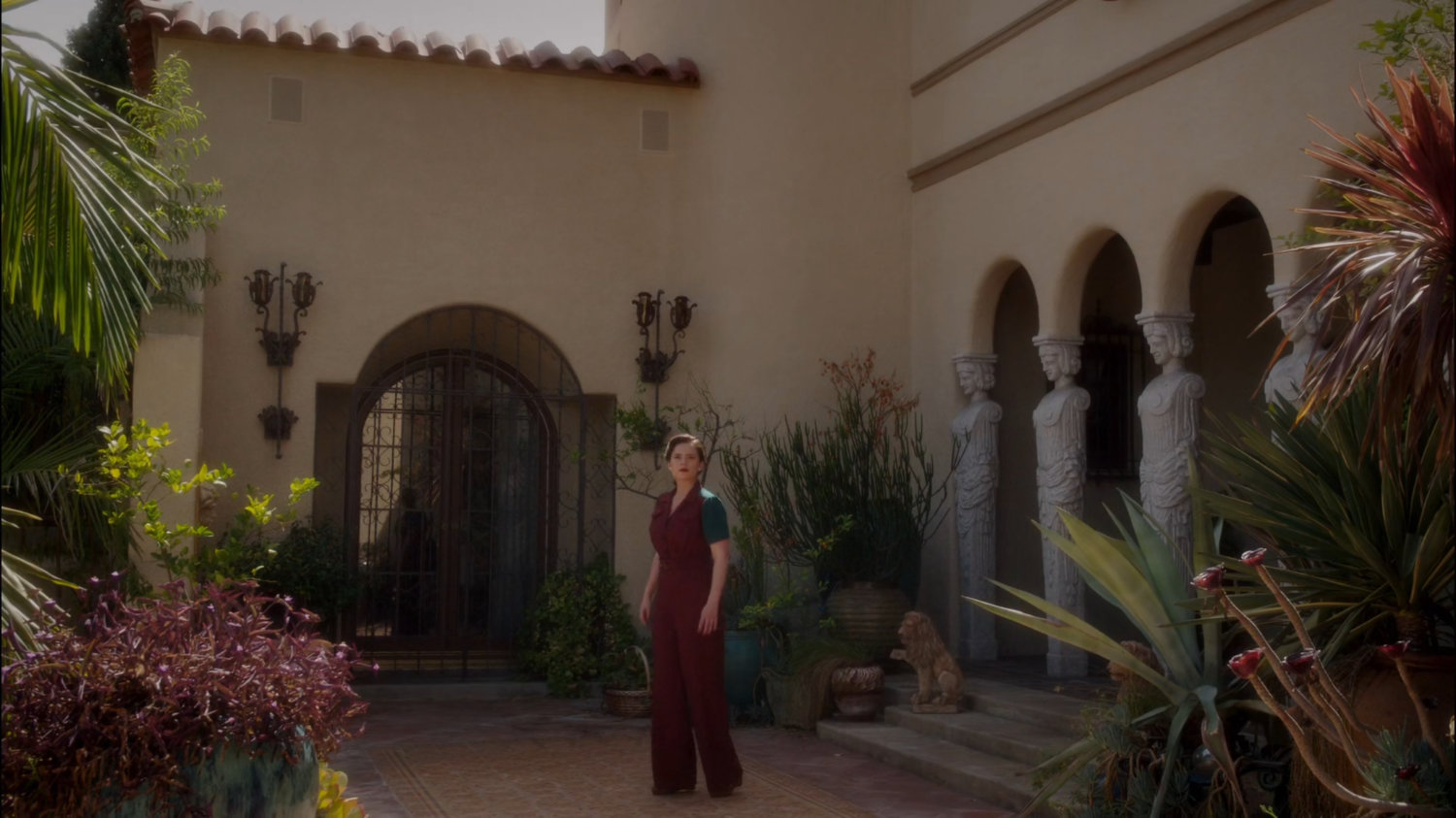 Peggy on the patio of Stark Mansion.