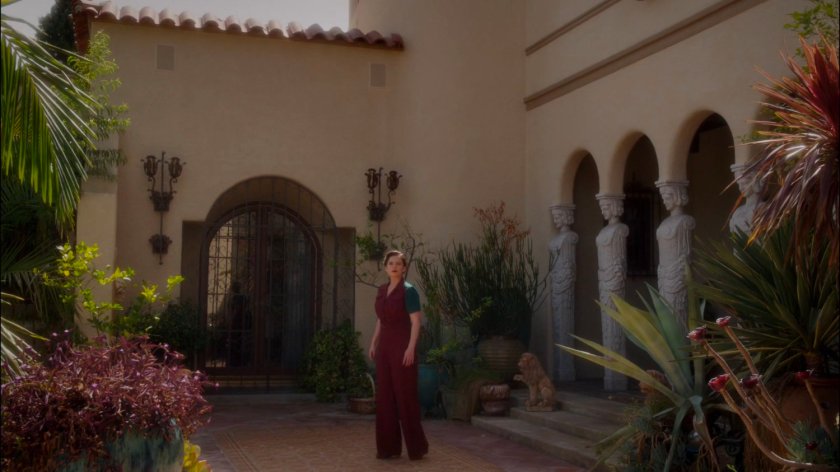 Peggy on the patio of Stark Mansion.