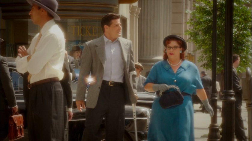 Sousa and Rose on street outside Auerbach Theatrical Agency.