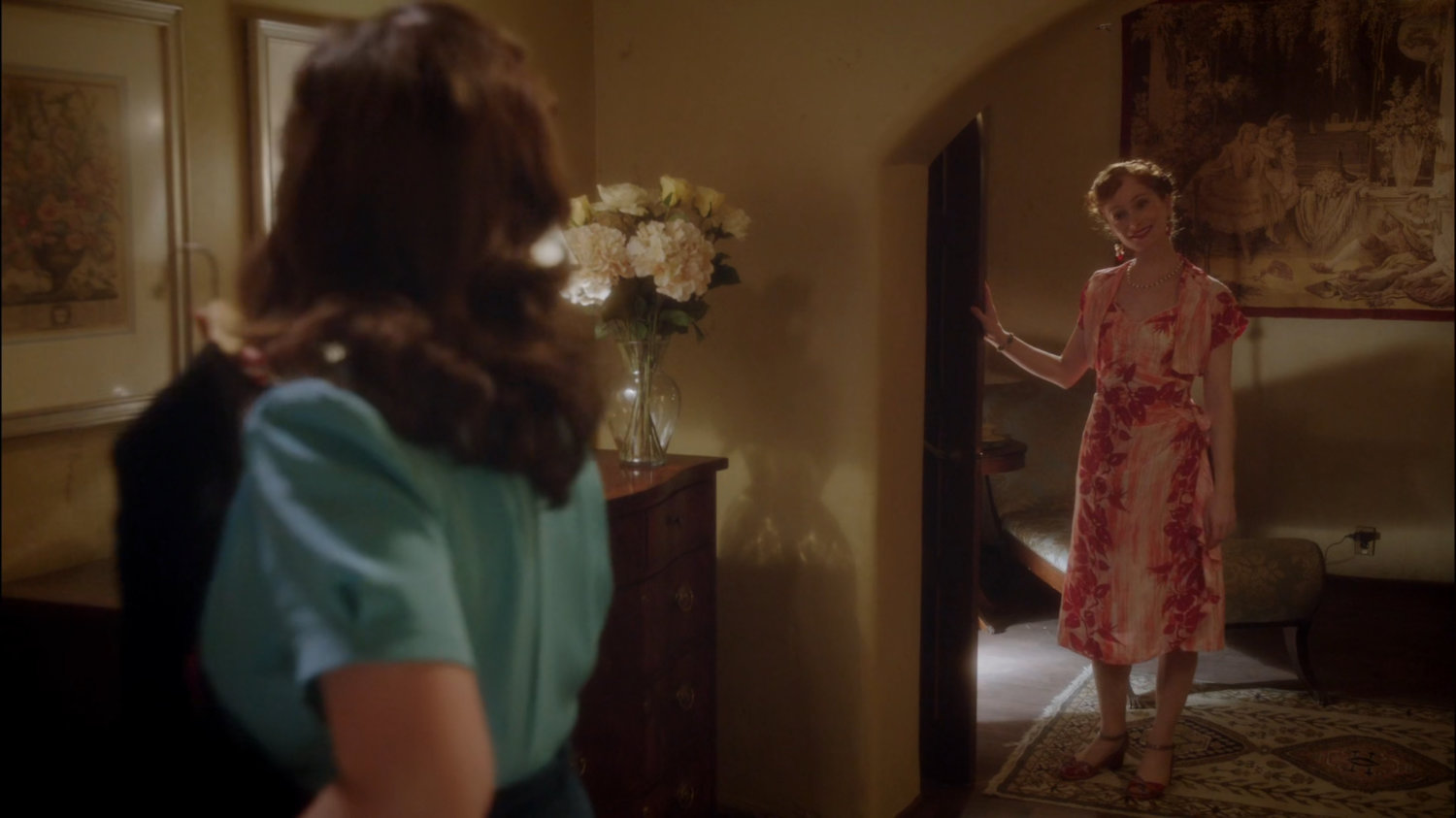 Peggy and Ana in the Stark Mansion dressing room.