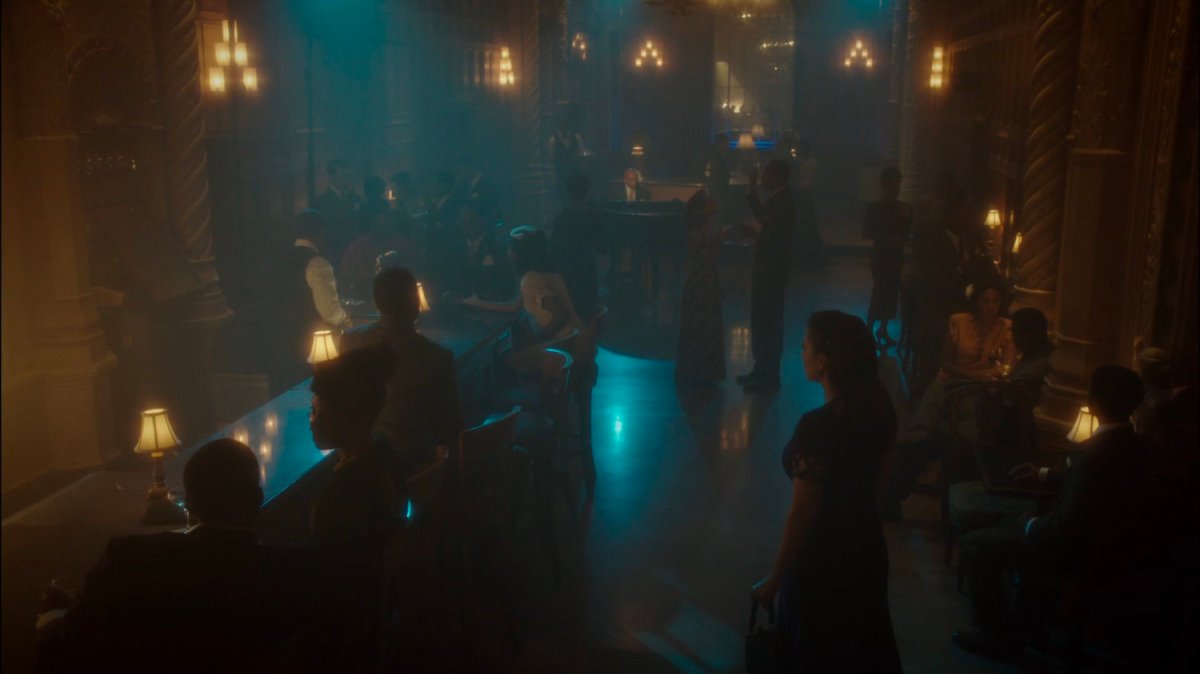 Peggy inside the bar of the Dunbar Hotel.