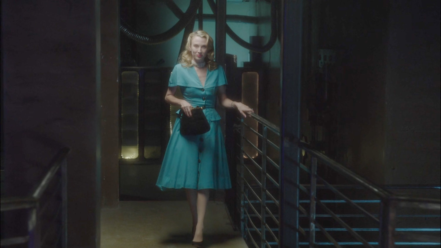 Whitney Frost on a catwalk in Isodyne Energy.