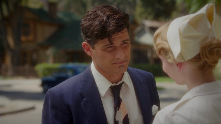 Sousa and Violet outside his house.