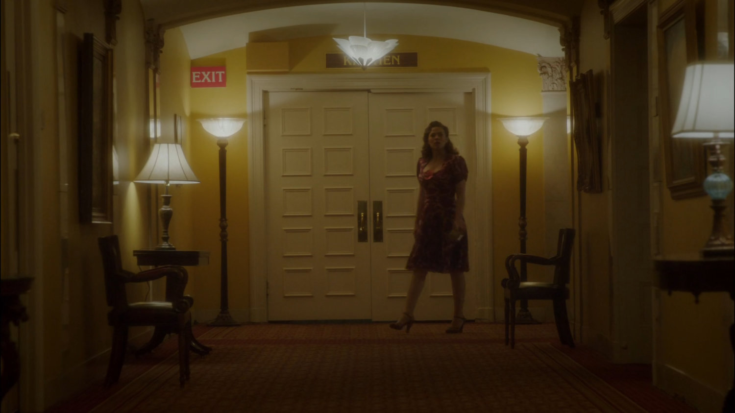 Peggy in the Arena Club hallway.