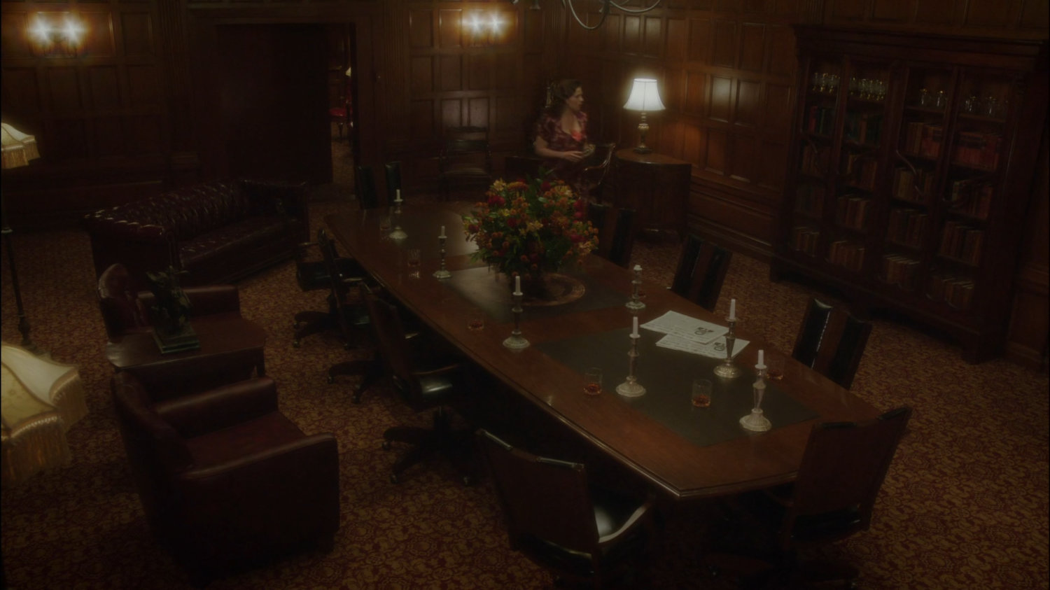 Peggy in the secret meeting room at the Arena Club.