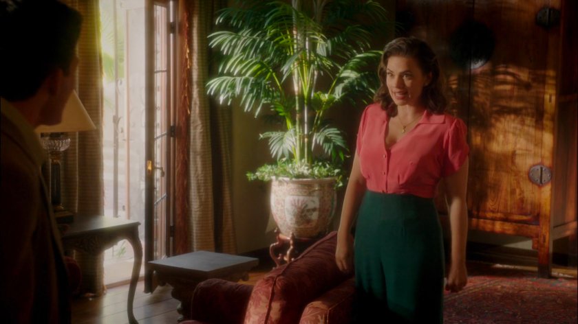 Peggy in Stark Mansion study.