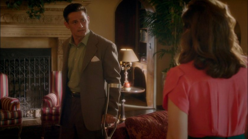 Sousa and Peggy in Stark Mansion study.