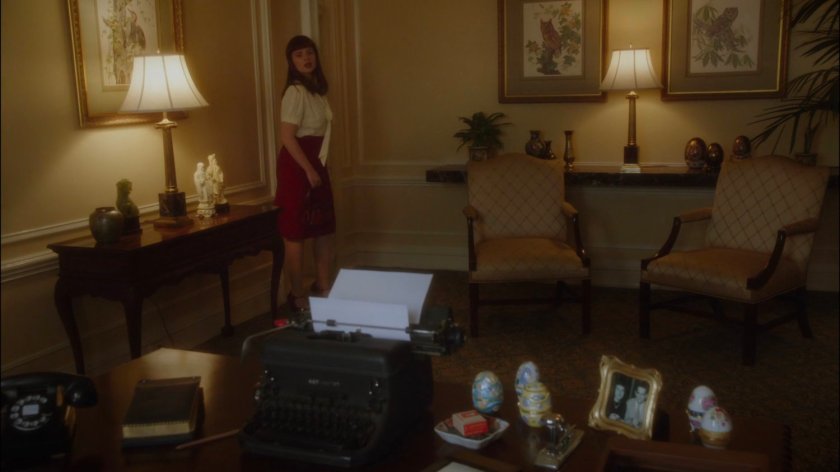 Peggy entering Hugh Jones offices.