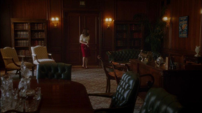 Peggy entering Hugh Jones offices.