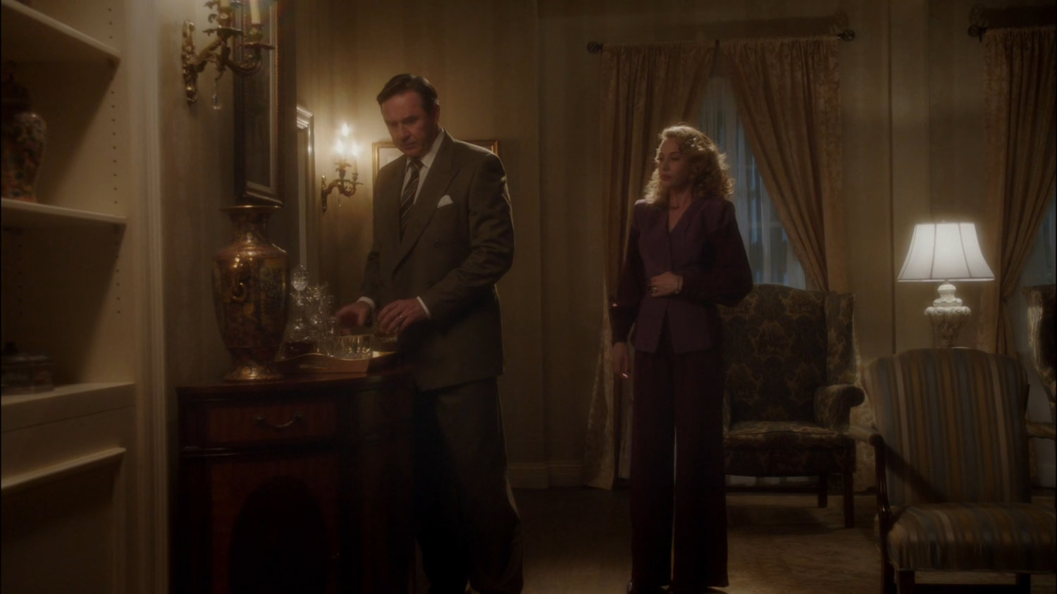 Calvin and Whitney in their living room.