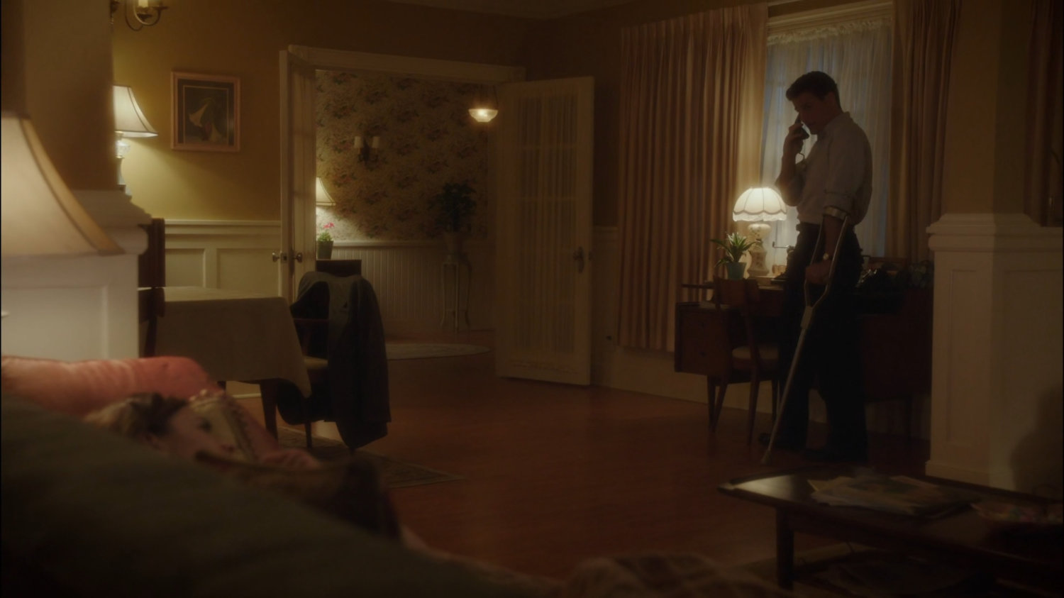 Sousa in Violet's living room.