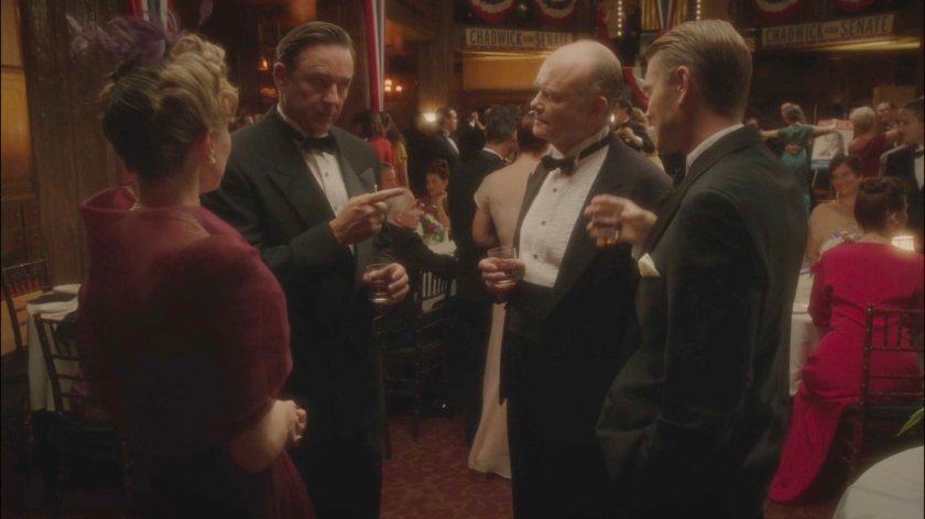 Vernon, Whitney, Calvin, and Thompson at Chadwick for Senate party inside the MacArthur Grand Hotel.