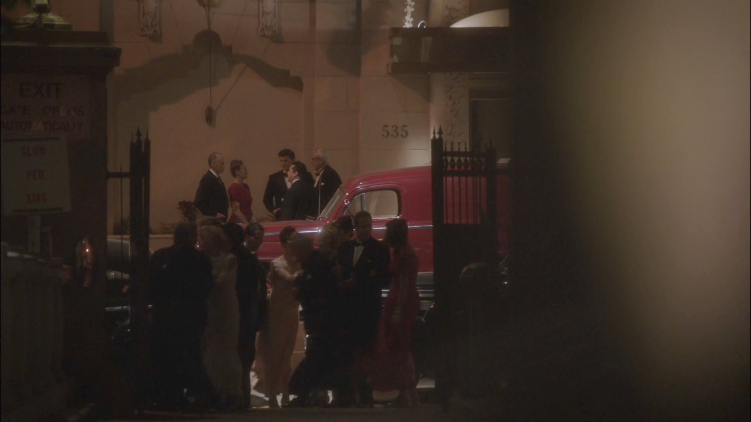 Crowd leaving the MacArthur Grand Hotel.