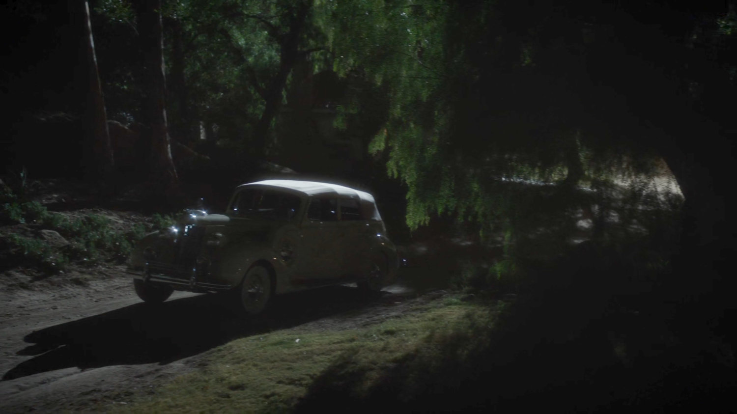 Car parked near Chadwick Ranch at night.
