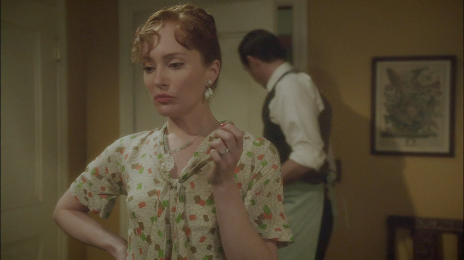 Ana and Edwin Jarvis in their residence, circa 1946.
