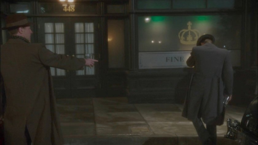 Thompson and Nick Driscoll outside a pub in London.