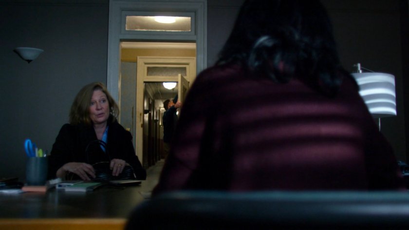 Jessica in her office with Mrs Shlottman.