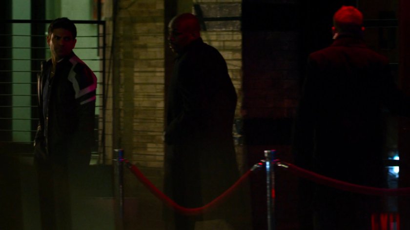 Spheeris and others in front of a club, SoHo House.