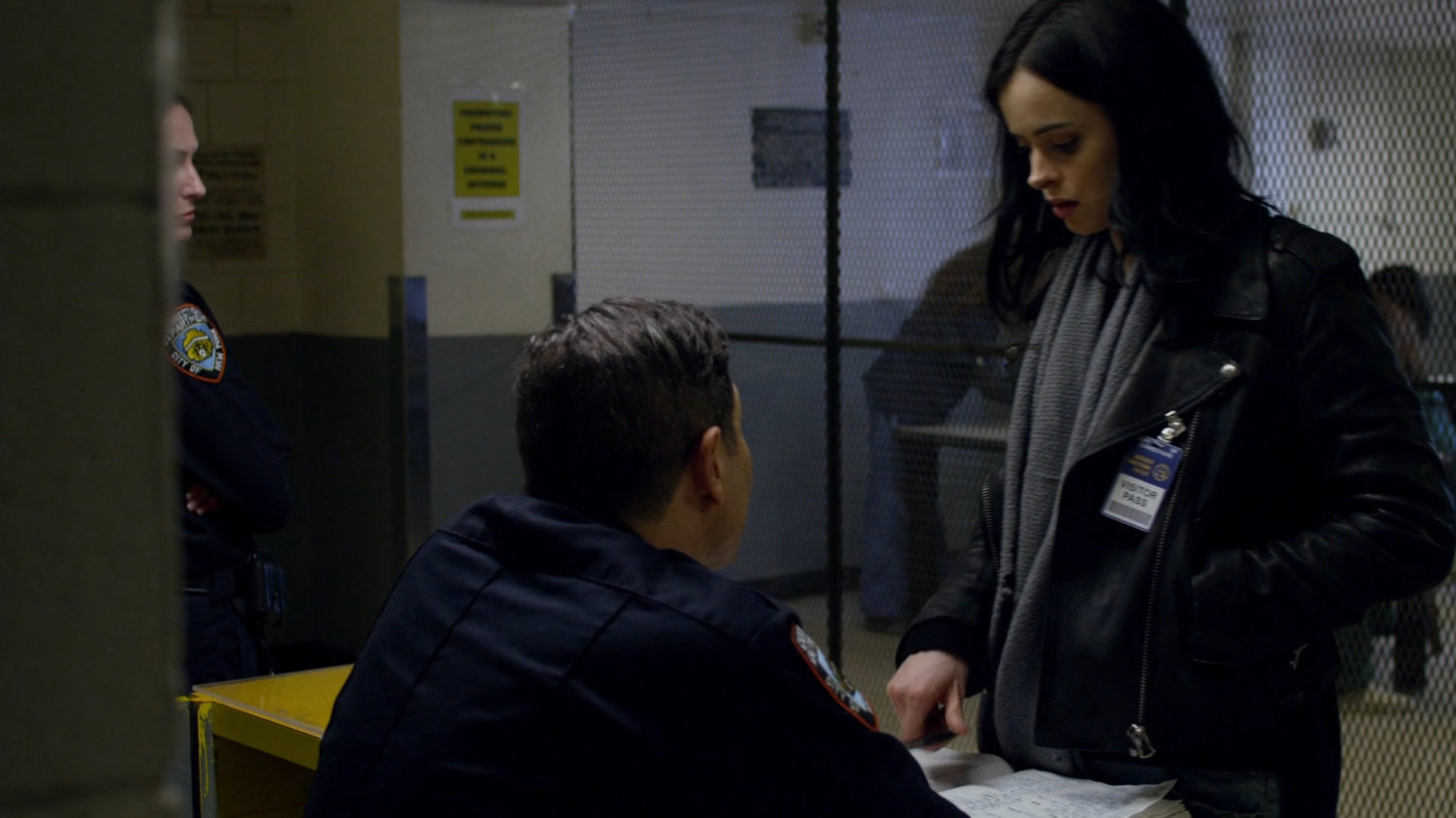 Jessica signing into correctional facility.
