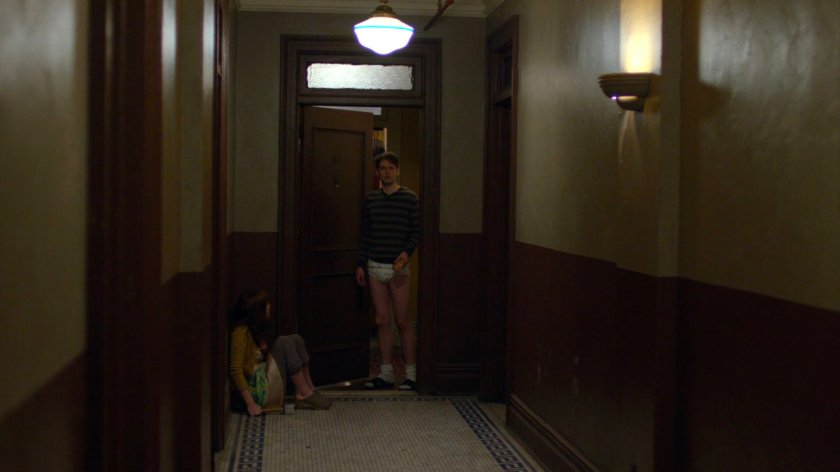 Ruben and Robyn in the sixth floor hallway of Jessica's building.