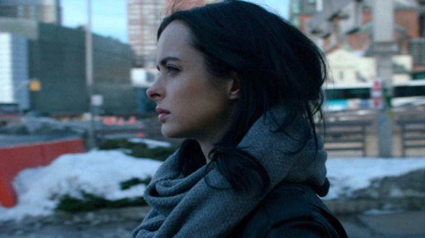 Jessica looking at bus accident location.