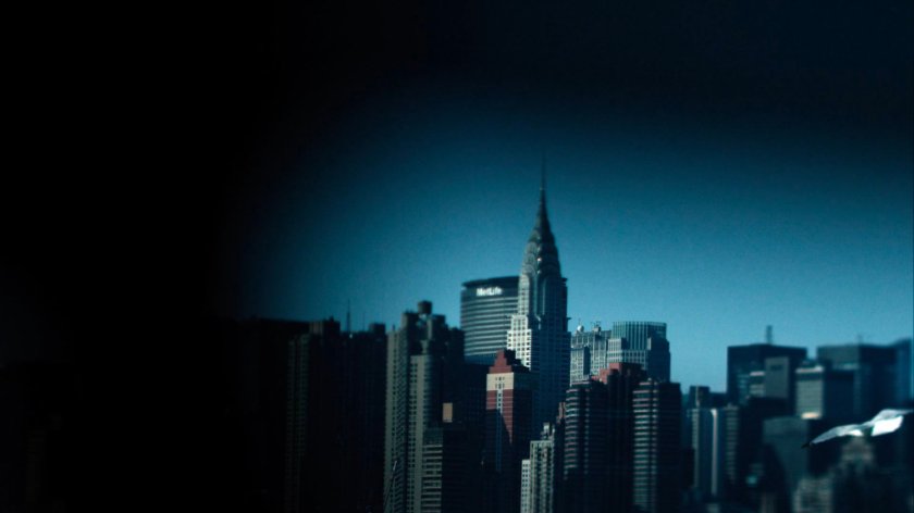 Slightly out of focus shot of midtown Manhattan from Brooklyn.