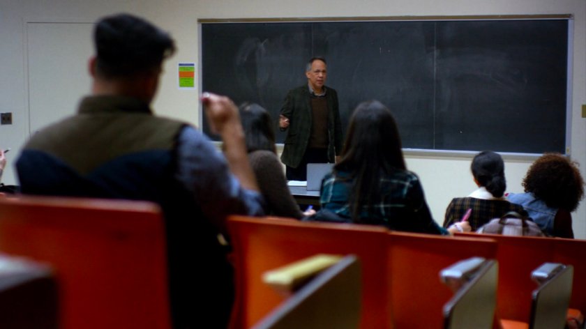 David Kurata in his classroom.
