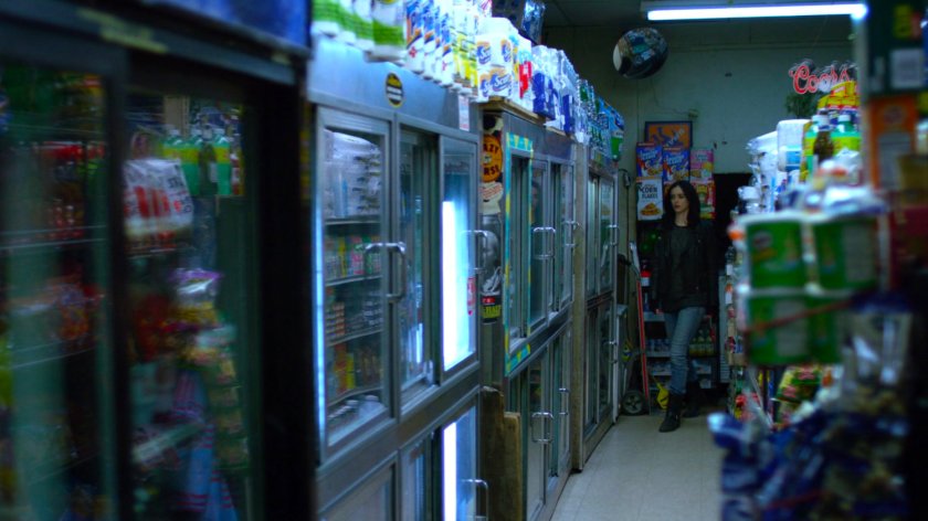 Jessica in a corner store.